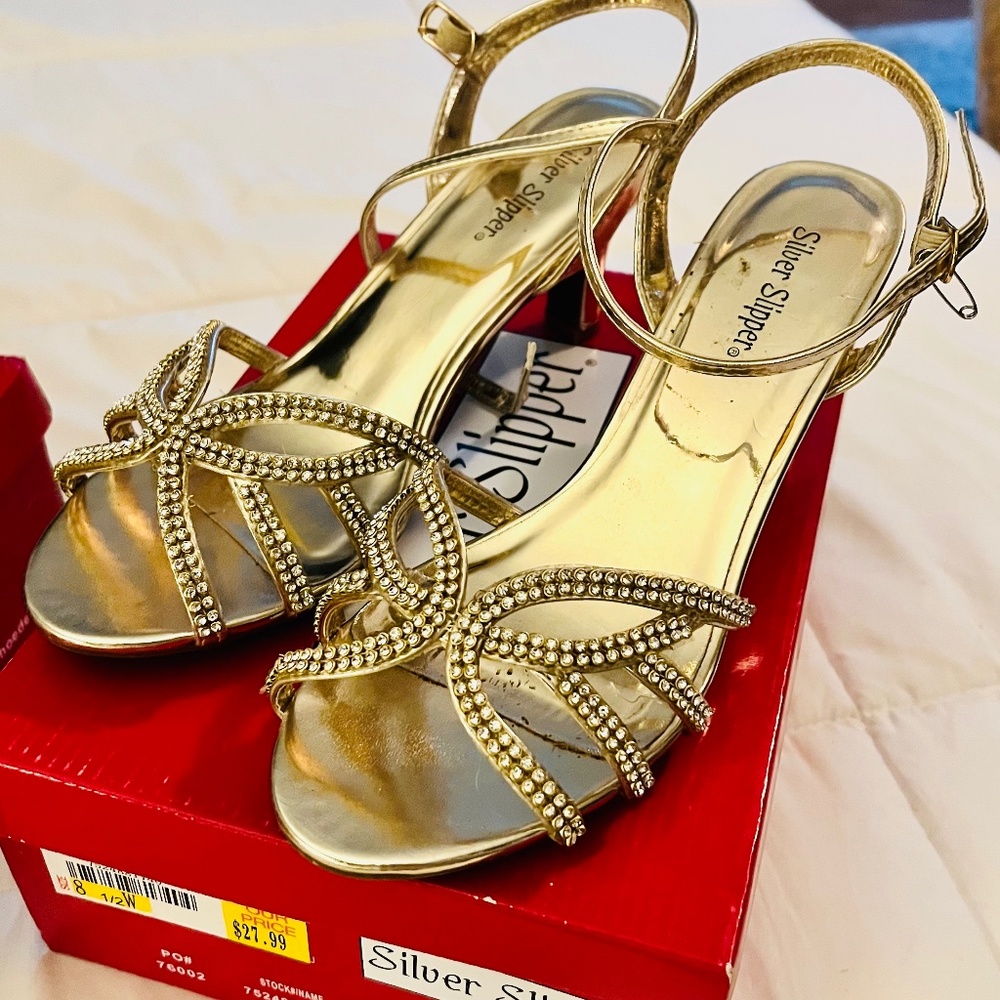 Silver Slipper High Heels